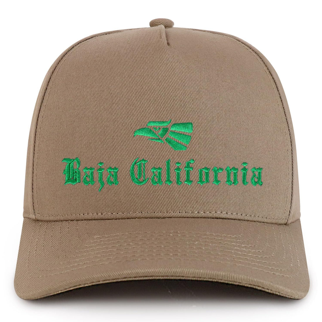 Trendy Apparel Shop Baja California Mexico City Embroidered 5 Panel Structured Baseball Cap