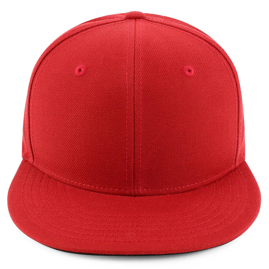 Trendy Apparel Shop Oversize XXL Plain Structured 6 Panel Flat Bill Fitted Cap
