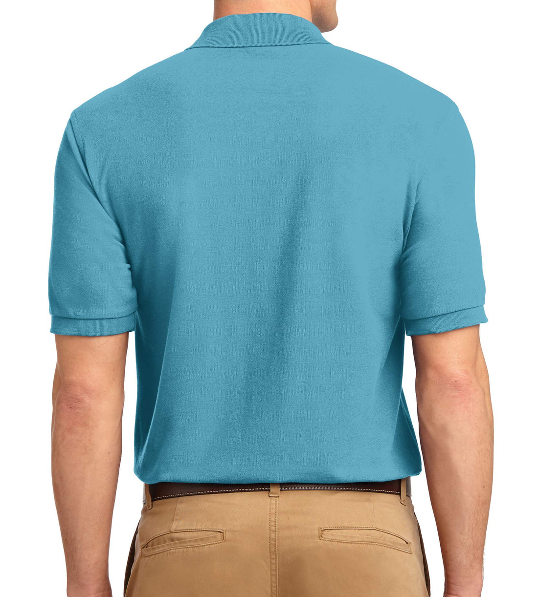 Trendy Apparel Shop Silky Classic Comfortable Fit Wrinkle Resistant Polyester Blend Men's Polo Big and Tall Shirt
