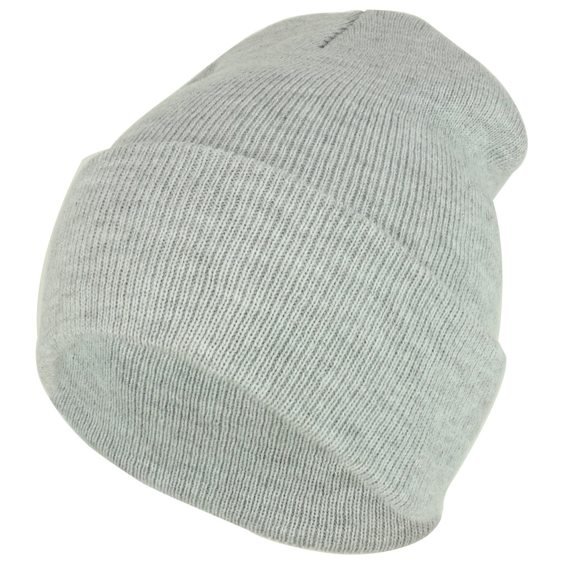 Trendy Apparel Shop Plain Long Cuff Winter Acrylic Beanie Cap