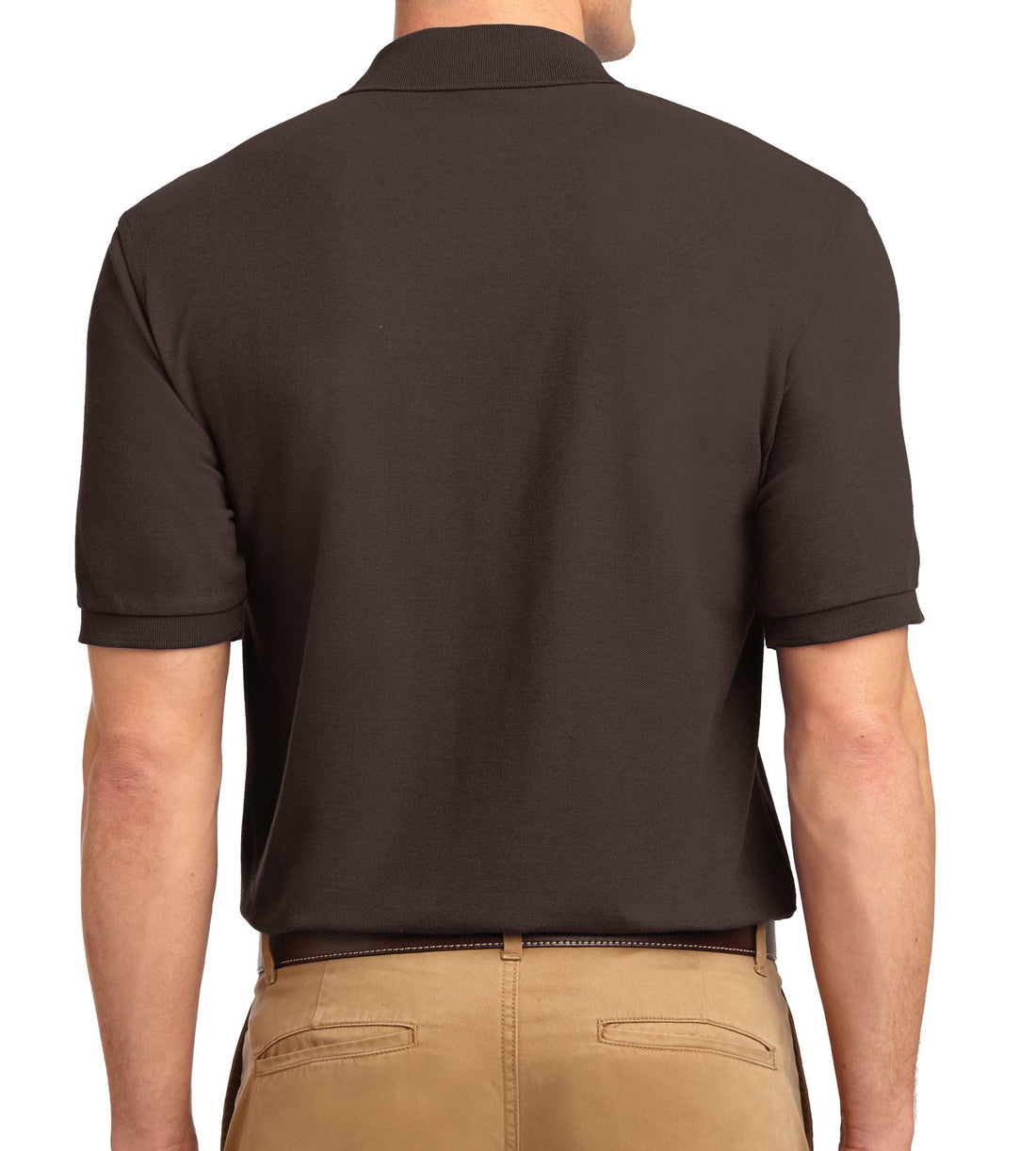 Trendy Apparel Shop Silky Classic Comfortable Fit Wrinkle Resistant Polyester Blend Men's Polo Big and Tall Shirt