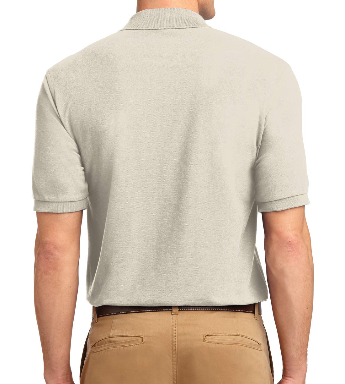Trendy Apparel Shop Silky Classic Comfortable Fit Wrinkle Resistant Polyester Blend Men's Polo Big and Tall Shirt