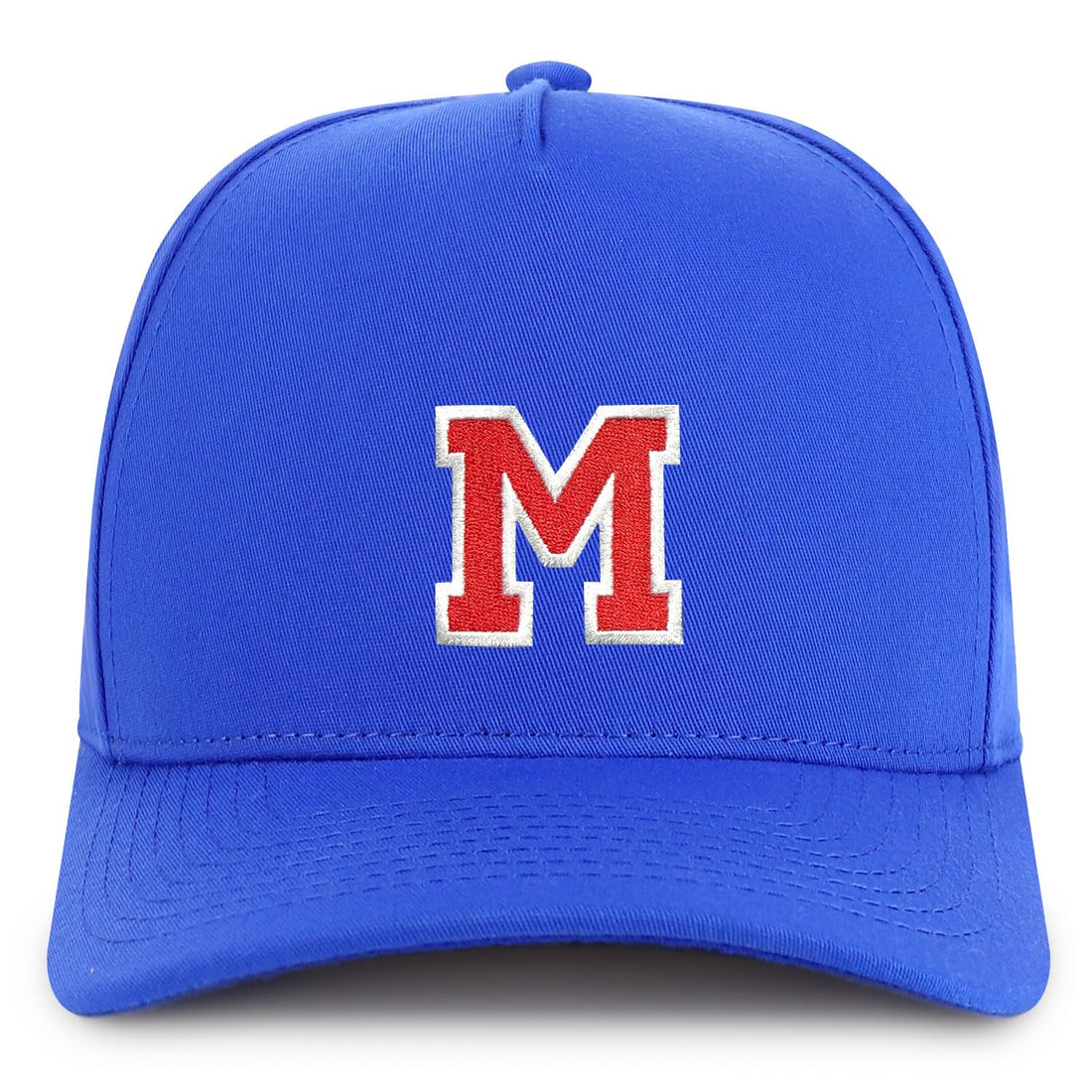 Trendy Apparel Shop Letter M Varsity Font 5 Panel Structured Baseball Cap