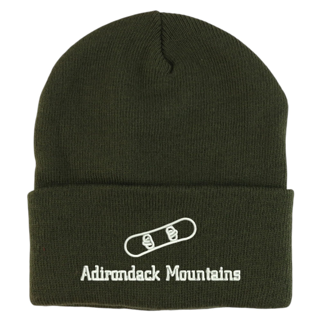 Trendy Apparel Shop Adirondack Mountains Snowboard Logo Embroidered Long Cuff Beanie
