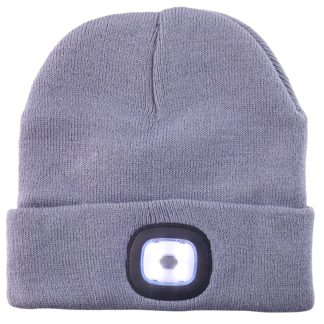 Trendy Apparel Shop LED Light Rechargeable Winter Long Cuff Beanie