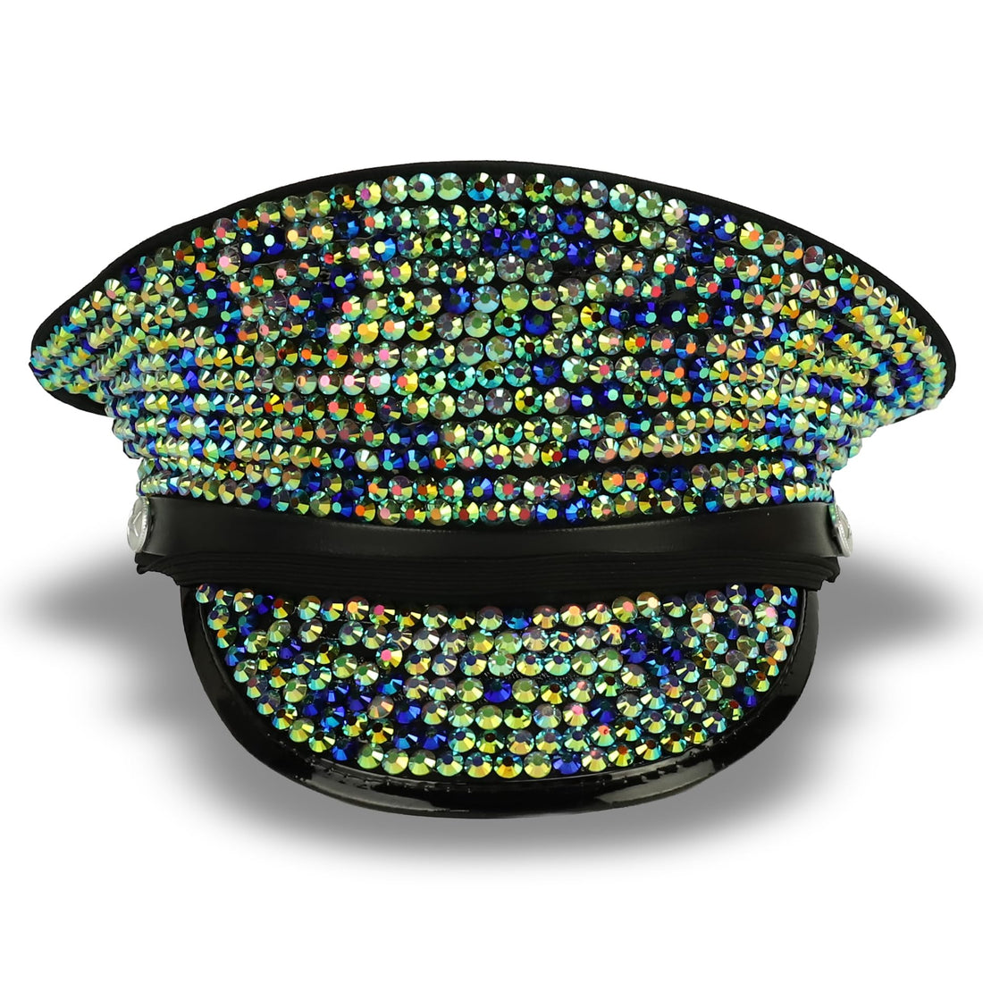 Trendy Apparel Shop Festival Party Sparkly Sequin Rhinestone Captain Hat