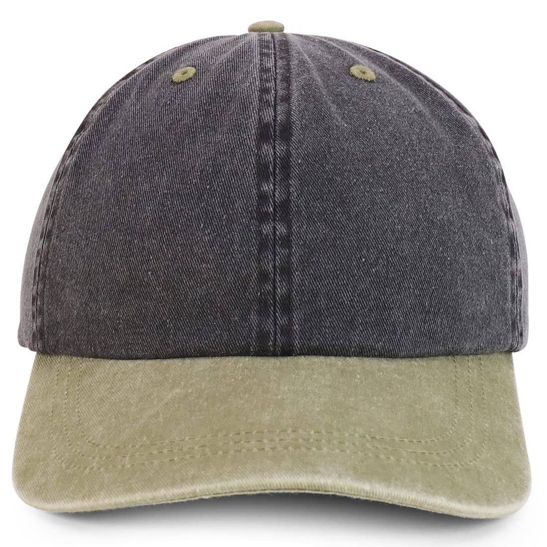 Trendy Apparel Shop Oversize 2XL Pigment Dyed Two Tone Baseball Cap