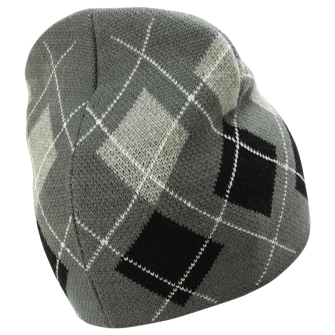 Trendy Apparel Shop Acrylic Warm Winter Argyle Knit Beanie Hat