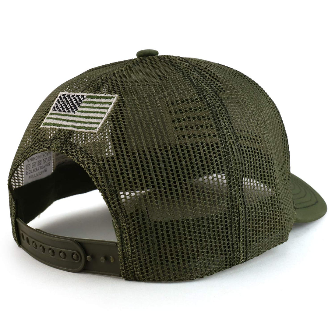 Trendy Apparel Shop 3D USA Flag Embroidered Structured Snapback Mesh Back Cap