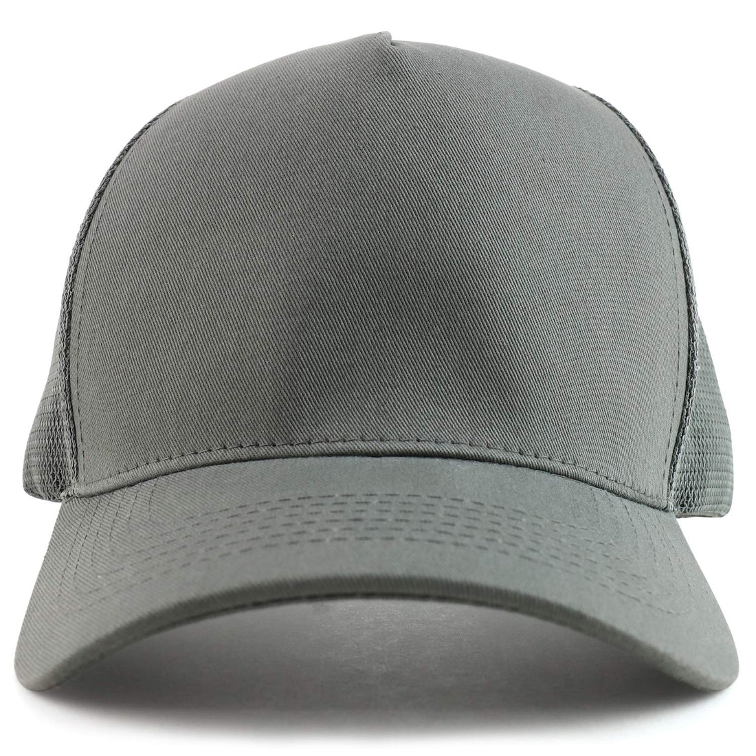 Trendy Apparel Shop Oversized Big 5 Panel Cotton Mesh Back Trucker Baseball Cap