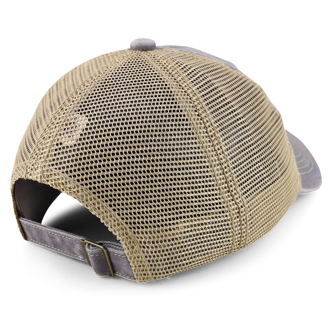 Trendy Apparel Shop Pigment Dyed Front Mesh Back Unstructured Trucker Ball Cap