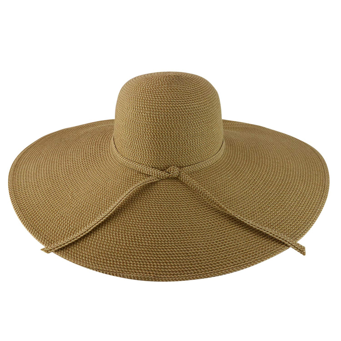 Trendy Apparel Shop UPF 50+ Paper Braid Tweed 6" Flat Brim Sun Shade Hat