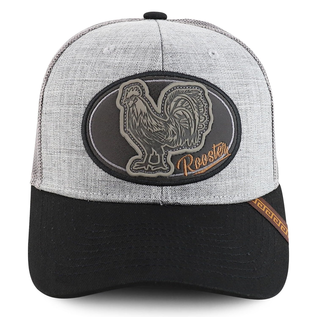 Trendy Apparel Shop Rooster Patch Embroidered Mesh Snapback Baseball Cap
