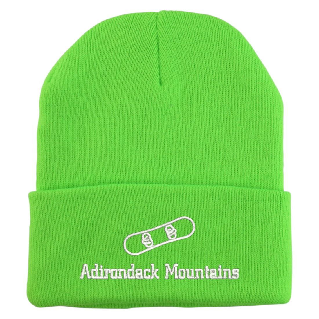 Trendy Apparel Shop Adirondack Mountains Snowboard Logo Embroidered Long Cuff Beanie