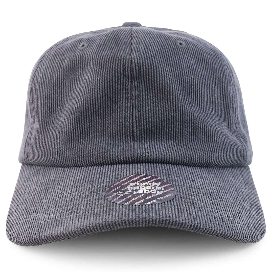 Trendy Apparel Shop Oversized XXL Unstructured Corduroy Curved Bill Strapback Baseball Cap