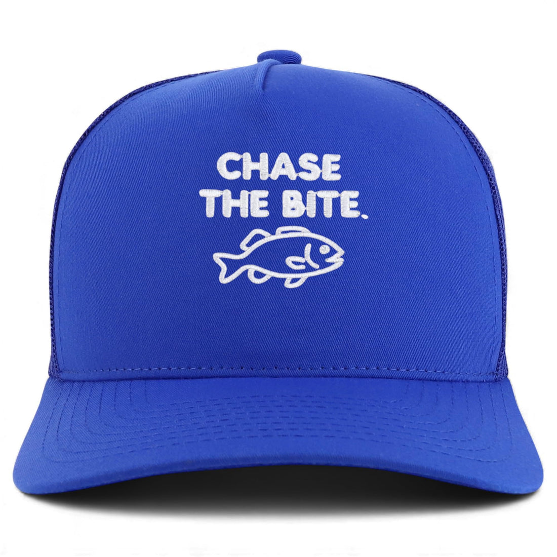 Trendy Apparel Shop Chase The Bite Embroidered 5 Panel Snapback Trucker Cap