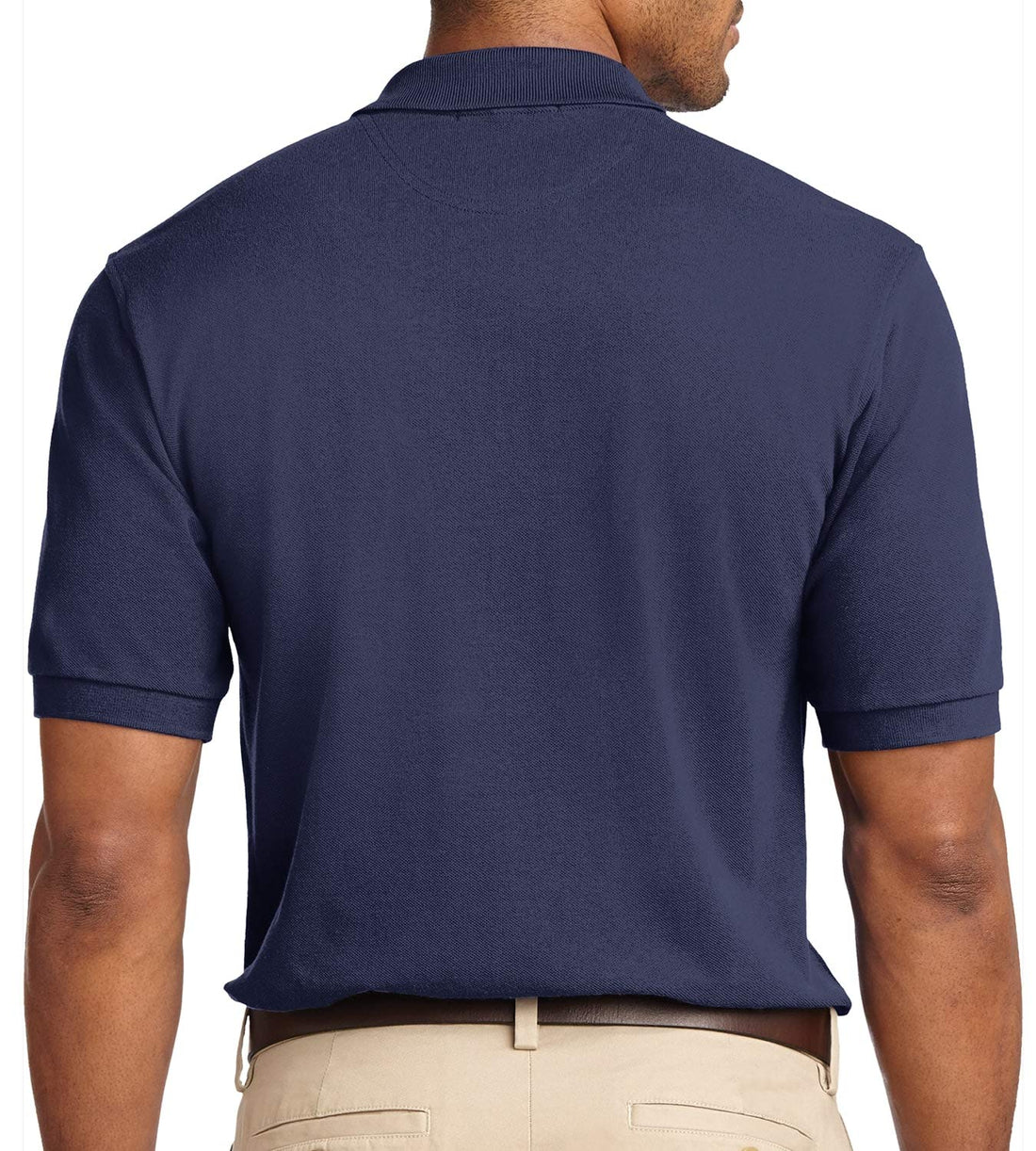 Trendy Apparel Shop Soft Cotton Shrink Resistant Easy Care Heavyweight Durable Men's Polo Big and Tall Shirt