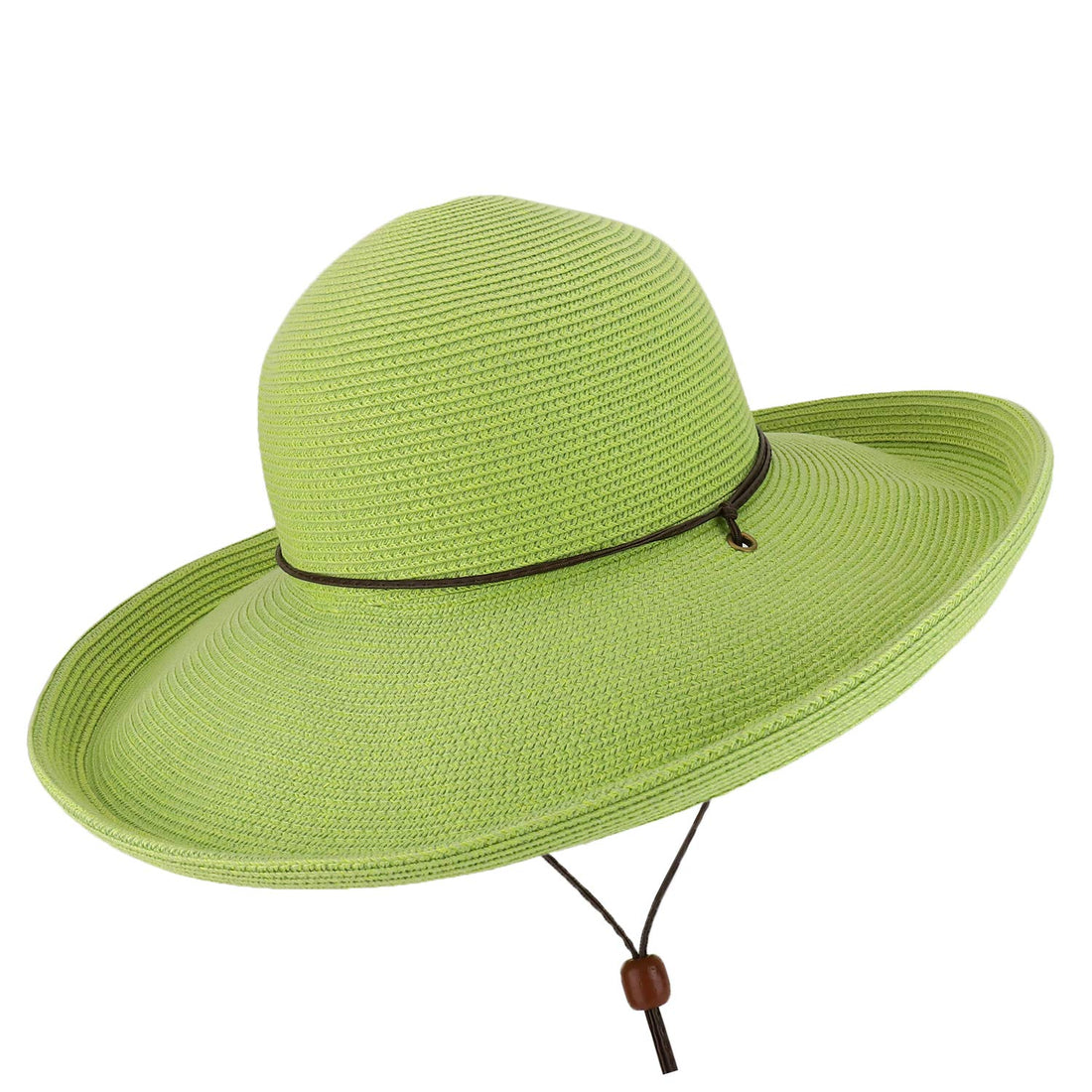 Trendy Apparel Shop UPF 50+ 4 Inch Kettle Brim Paper Braid Sun Hat with Cord