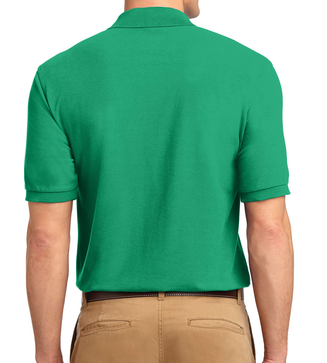 Trendy Apparel Shop Silky Classic Comfortable Fit Wrinkle Resistant Polyester Blend Men's Polo Big and Tall Shirt