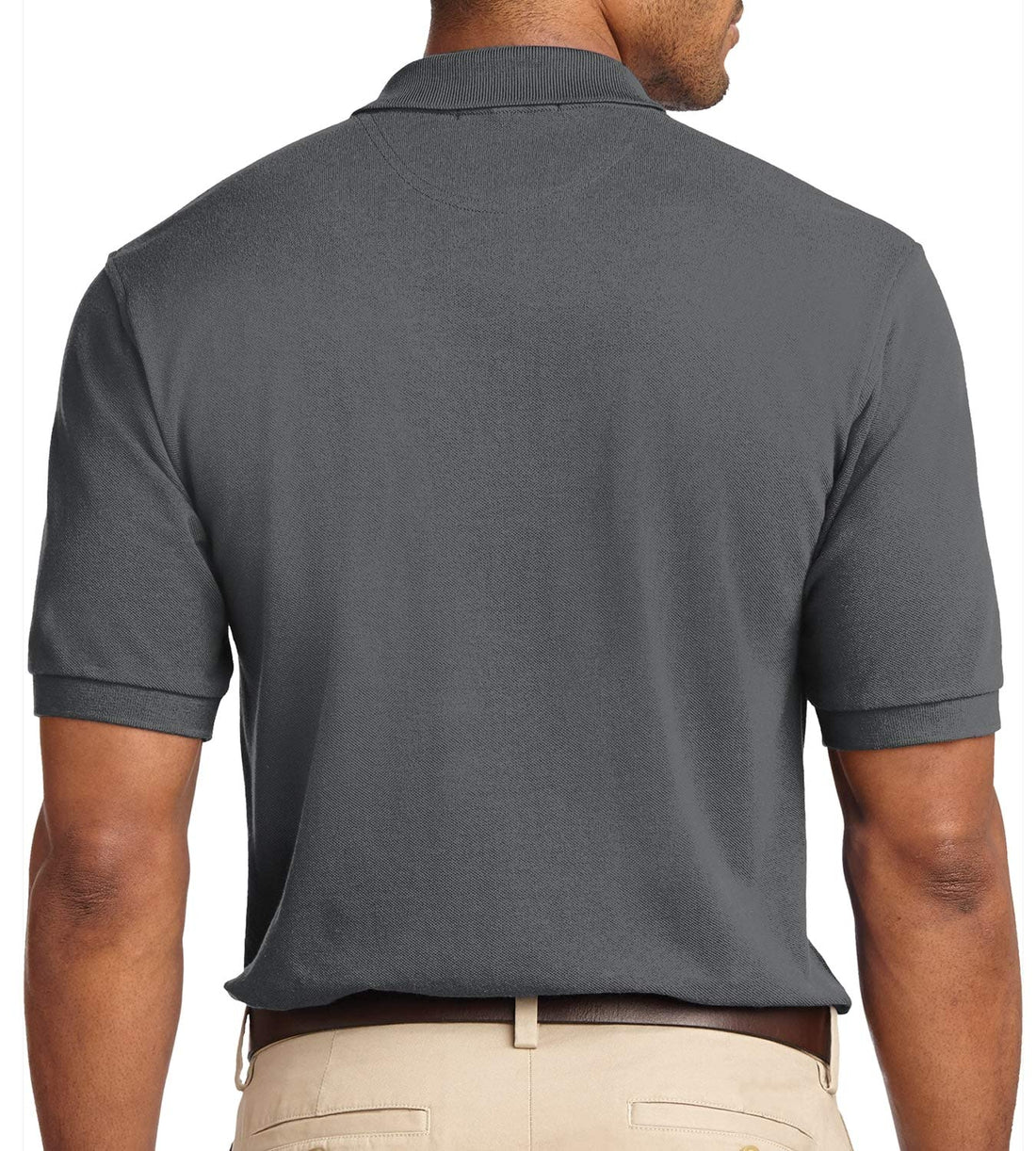 Trendy Apparel Shop Soft Cotton Shrink Resistant Easy Care Heavyweight Durable Men's Polo Big and Tall Shirt