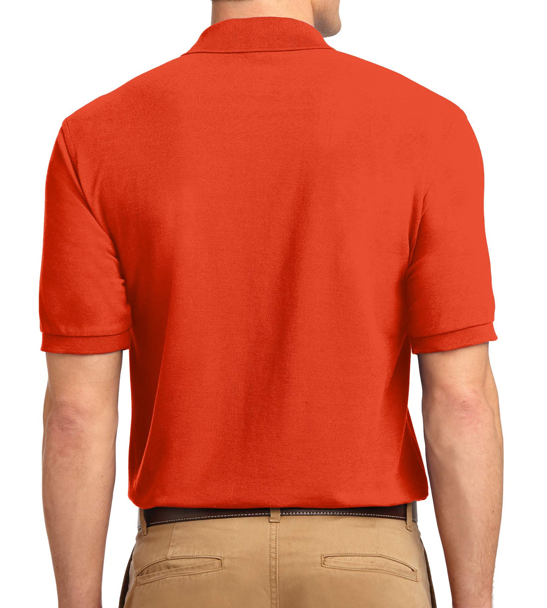 Trendy Apparel Shop Silky Classic Comfortable Fit Wrinkle Resistant Polyester Blend Men's Polo Big and Tall Shirt
