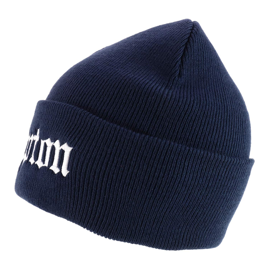 Trendy Apparel Shop Compton Old English Font Embroidered Long Cuff Beanie