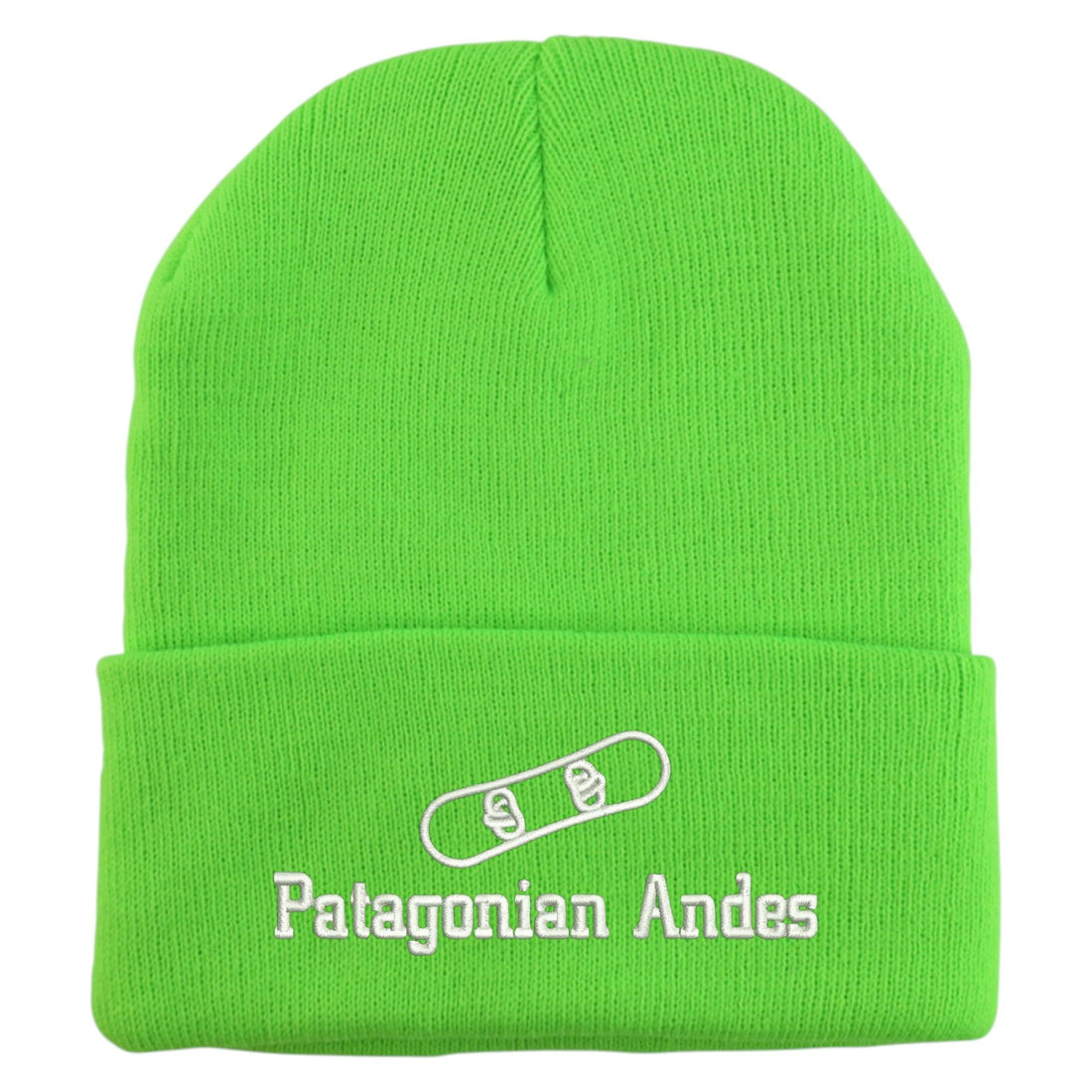 Trendy Apparel Shop Patagonian Andes Snowboard Logo Embroidered Long Cuff Beanie
