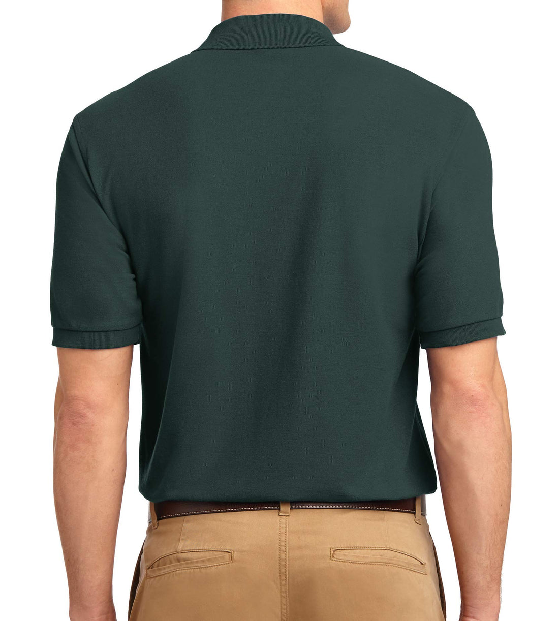 Trendy Apparel Shop Silky Classic Comfortable Fit Wrinkle Resistant Polyester Blend Men's Polo Big and Tall Shirt