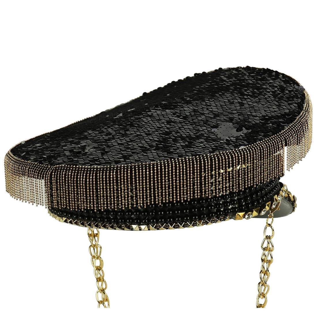 Trendy Apparel Shop Festival Party Sparkly Sequin Rhinestone Captain Hat
