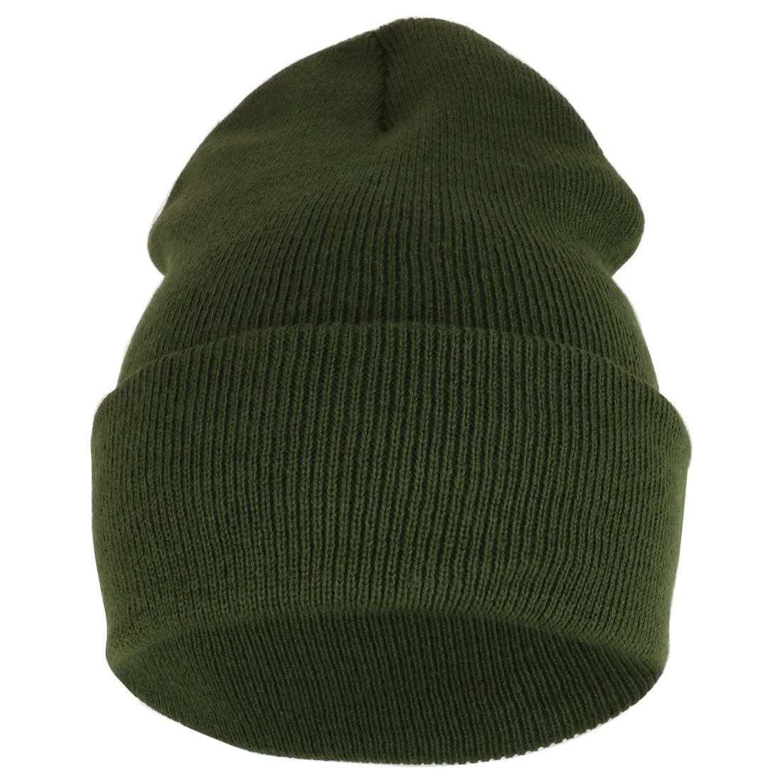 Trendy Apparel Shop Plain Long Cuff Winter Acrylic Beanie Cap