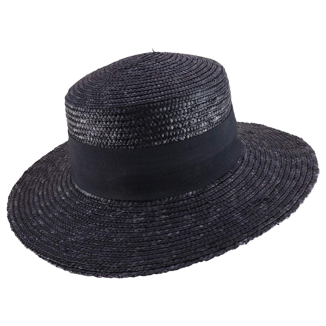 Trendy Apparel Shop Women's 3.25" Brim Wide Ribbon Band Straw Sun Hat