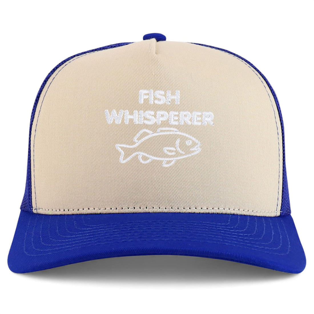 Trendy Apparel Shop Fish Whisperer Embroidered 5 Panel Snapback Trucker Cap