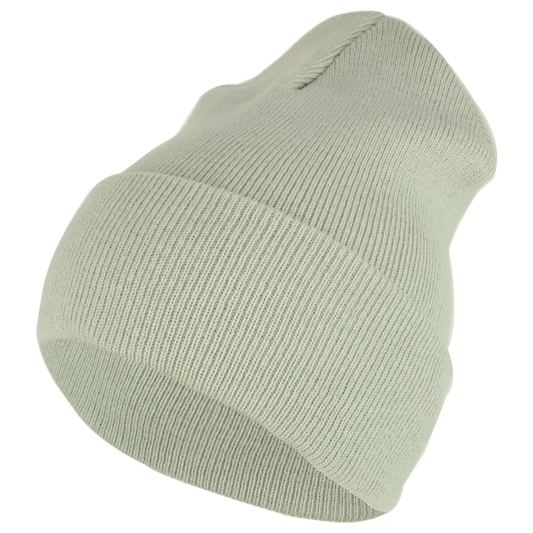 Trendy Apparel Shop Plain Long Cuff Winter Acrylic Beanie Cap