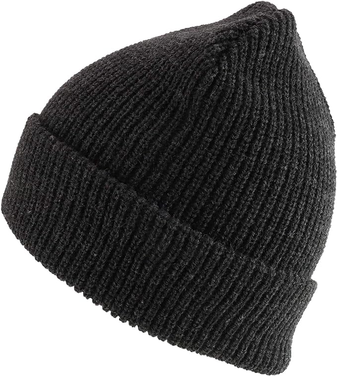 Trendy Apparel Shop Oversized Big Size Plain Ribbed Knit Cuff Long Beanie Hat