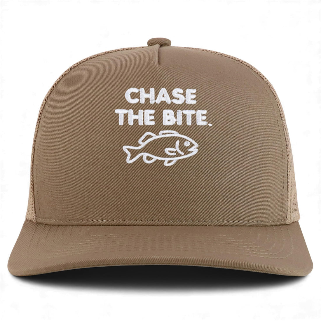 Trendy Apparel Shop Chase The Bite Embroidered 5 Panel Snapback Trucker Cap