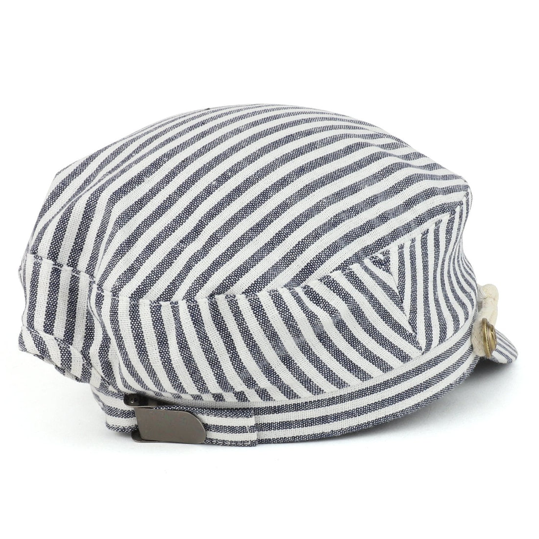 Trendy Apparel Shop Women's Greek Sailor Pinstriped Cotton Baker Boy Hat