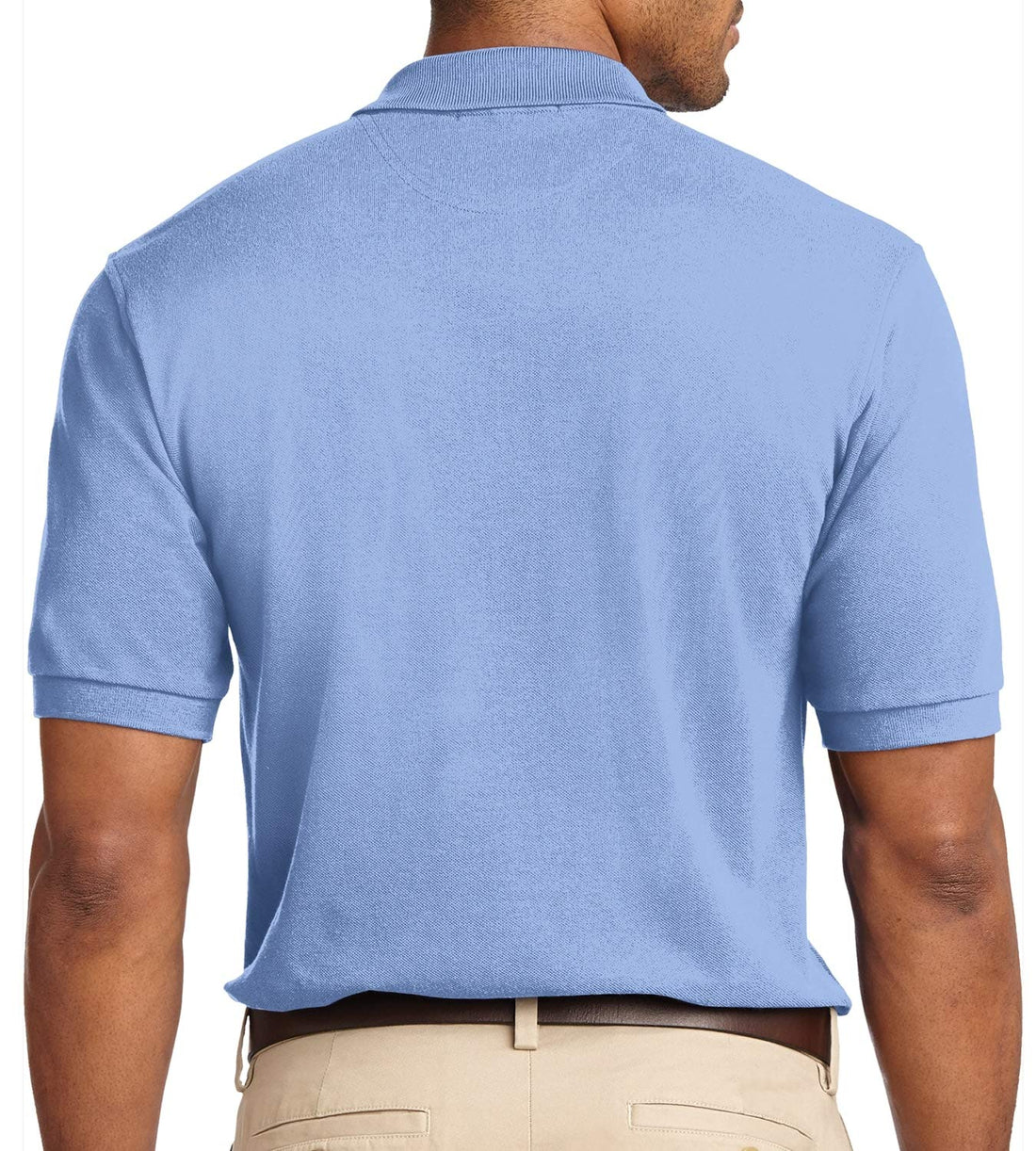 Trendy Apparel Shop Soft Cotton Shrink Resistant Easy Care Heavyweight Durable Men's Polo Big and Tall Shirt