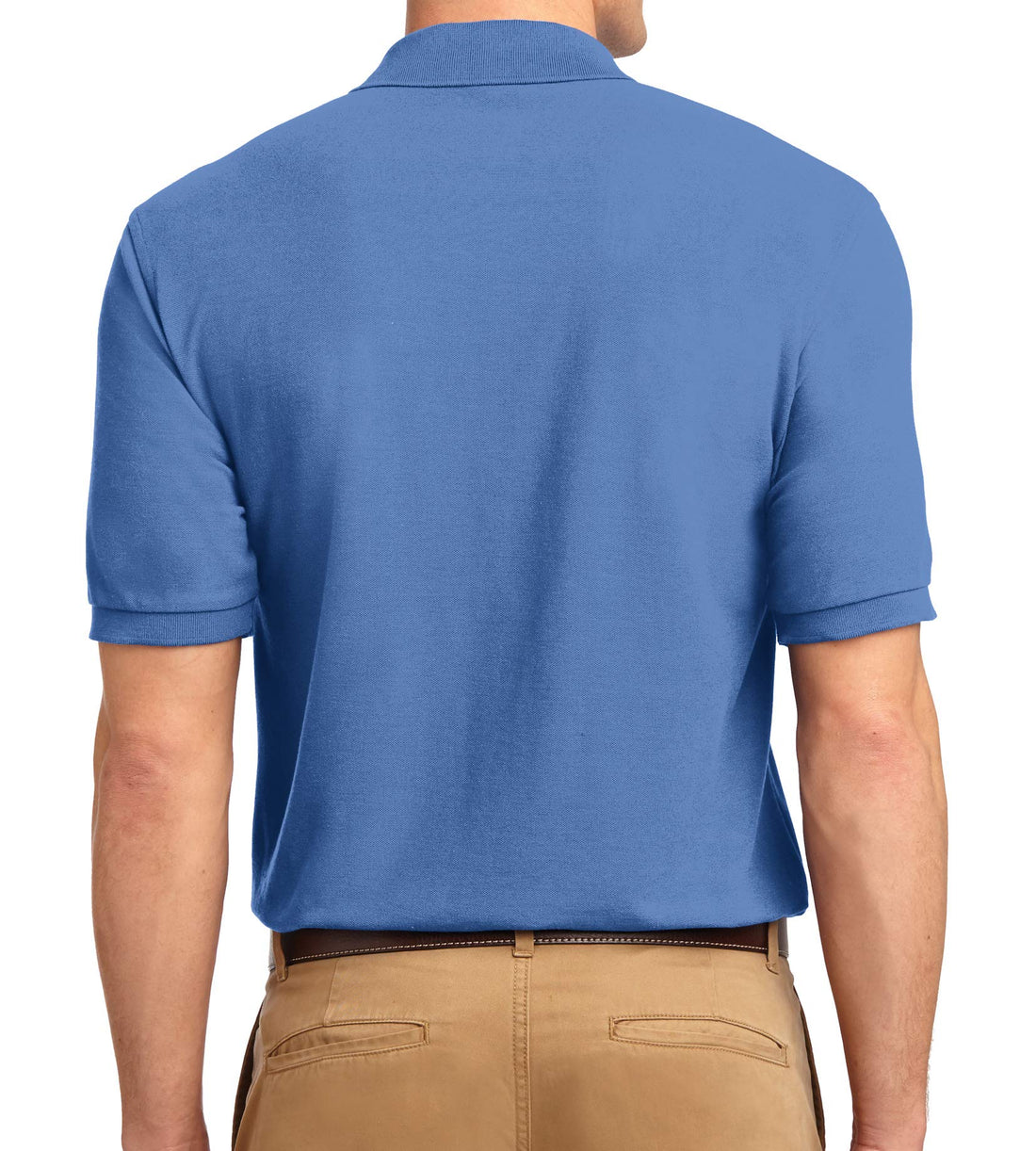 Trendy Apparel Shop Silky Classic Comfortable Fit Wrinkle Resistant Polyester Blend Men's Polo Big and Tall Shirt
