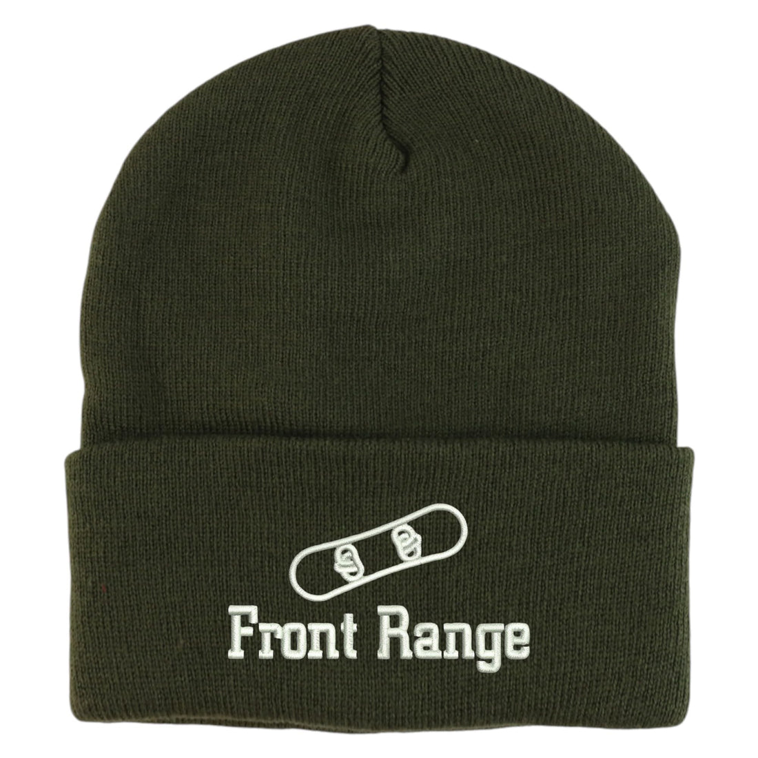 Trendy Apparel Shop Front Range Snowboard Logo Embroidered Long Cuff Beanie