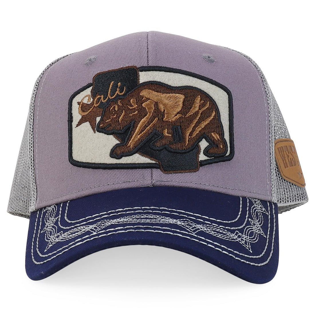 Trendy Apaprel Shop Cali Bear Embroidered Western Trucker Cap
