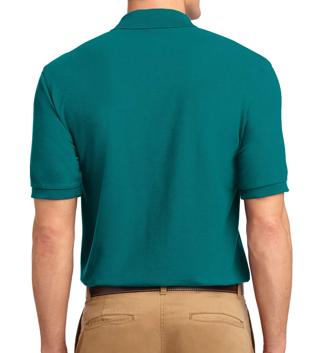 Trendy Apparel Shop Silky Classic Comfortable Fit Wrinkle Resistant Polyester Blend Men's Polo Big and Tall Shirt