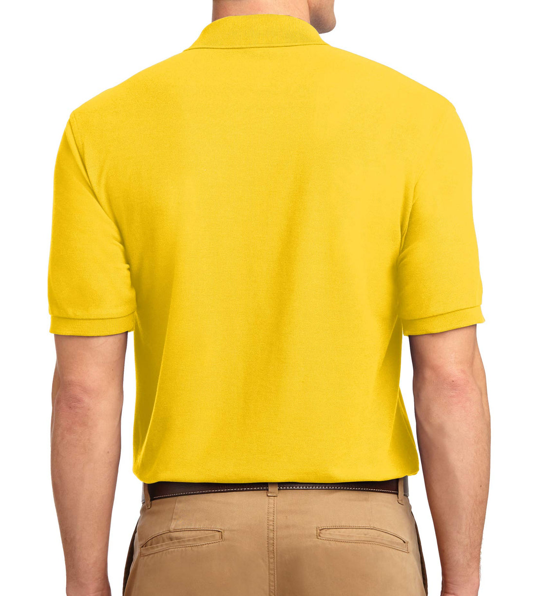 Trendy Apparel Shop Silky Classic Comfortable Fit Wrinkle Resistant Polyester Blend Men's Polo Big and Tall Shirt