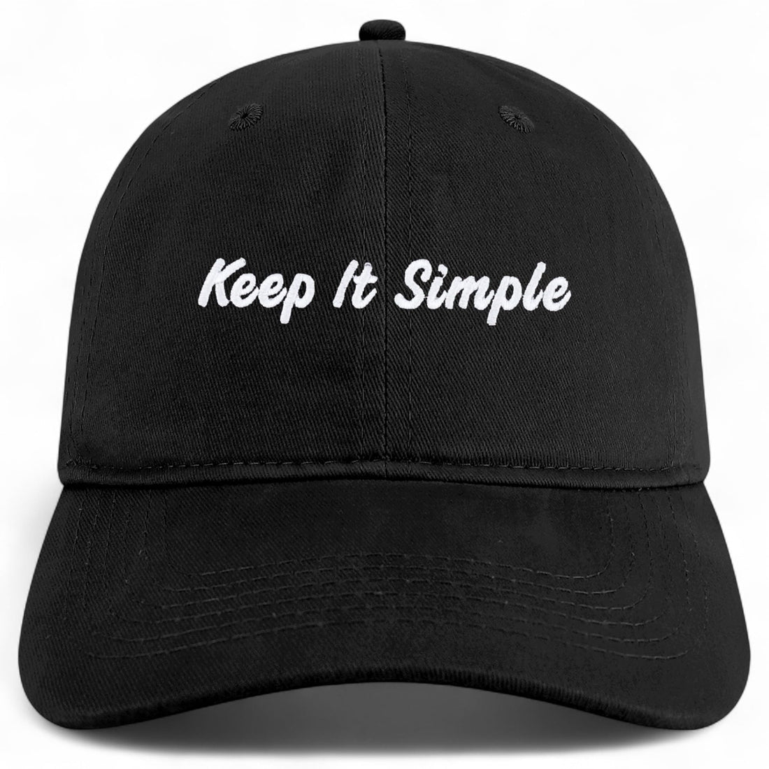 Trendy Apparel Shop Keep It Simple Embroidered Cotton Unstructured Low Profile Dad Hat