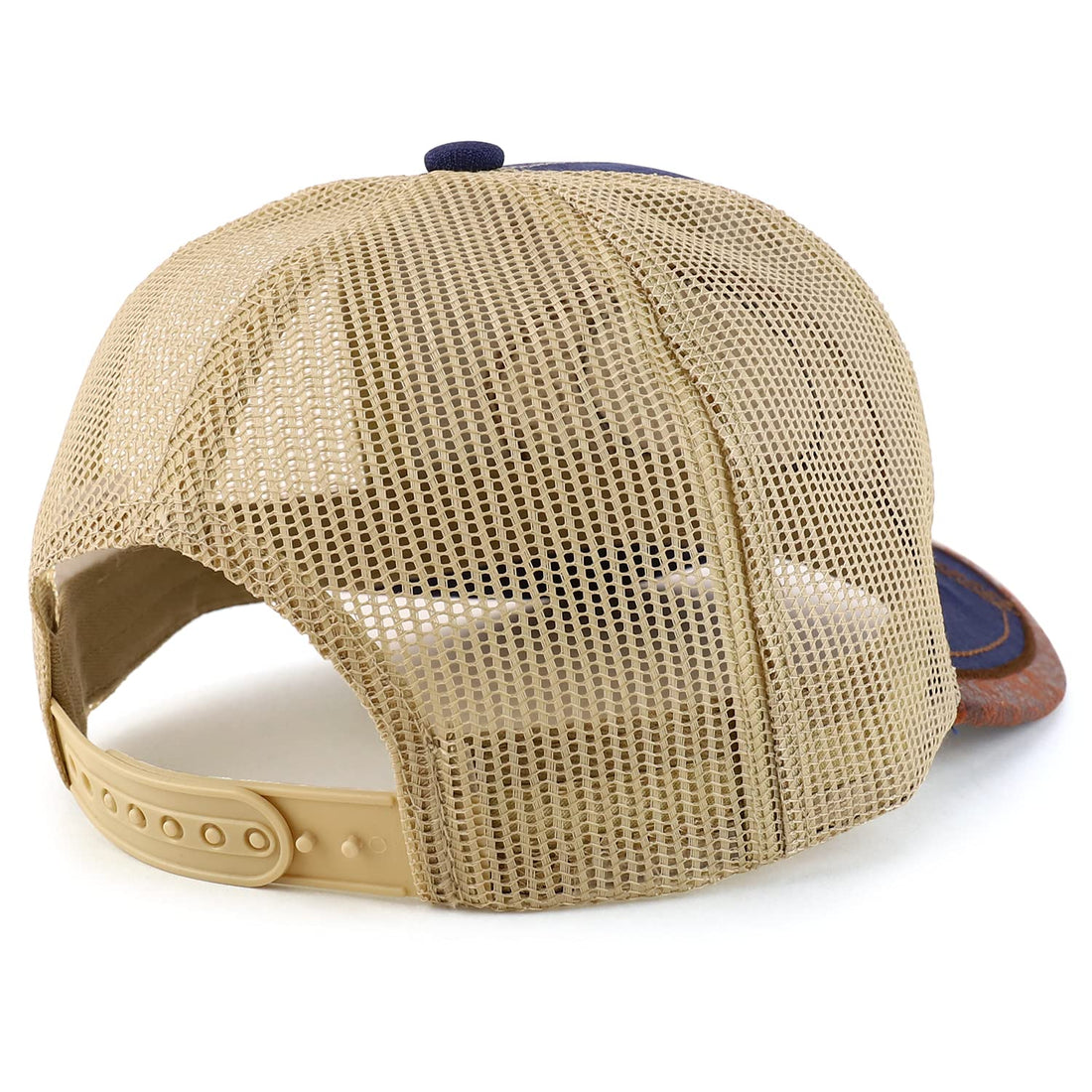 Trendy Apparel Shop Rodeo Leather Patch Trucker Snapback Ball Cap