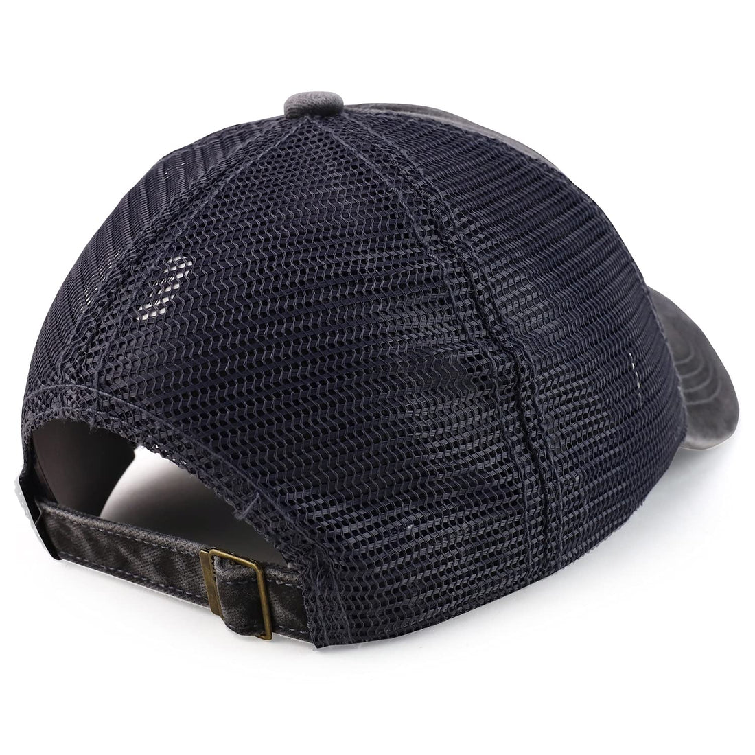 Trendy Apparel Shop Pigment Dyed Front Mesh Back Unstructured Trucker Ball Cap