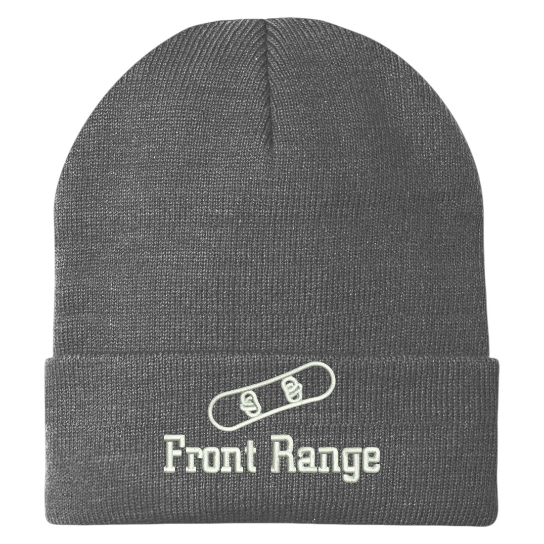 Trendy Apparel Shop Front Range Snowboard Logo Embroidered Long Cuff Beanie