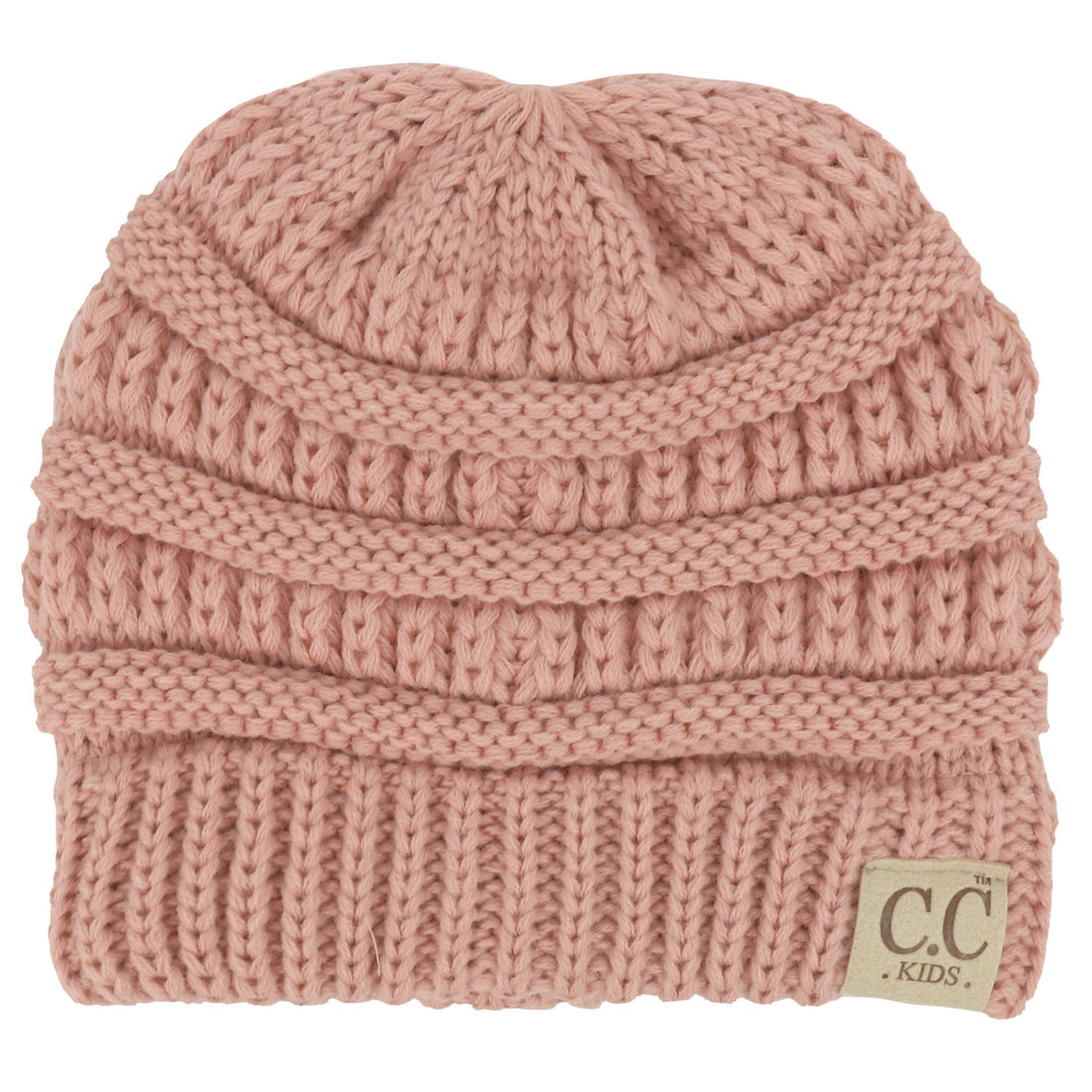 Trendy Apparel Shop Kid's Crochet Knit Winter Short Beanie Hat