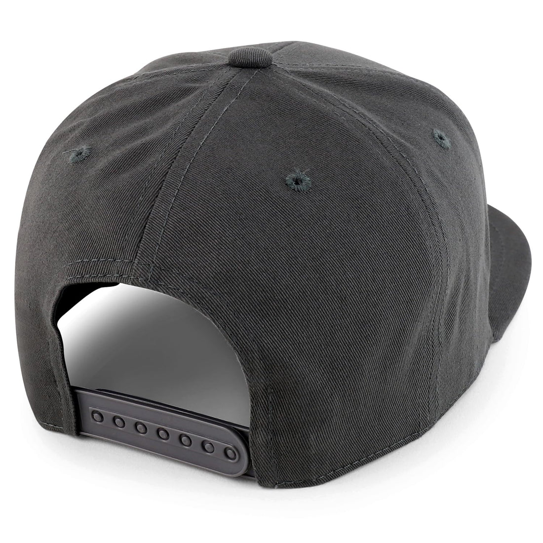 Trendy Apparel Shop 100% Cotton Plain Structured 6 Panels Flatbill Snapback Baseball Cap