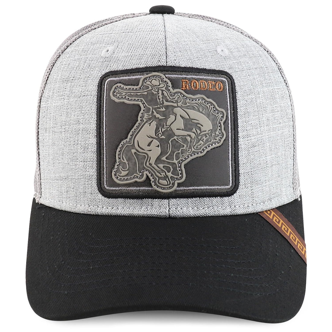 Trendy Apparel Shop Rodeo Patch Structured Curved Bill Mesh Snapback Baseball Cap