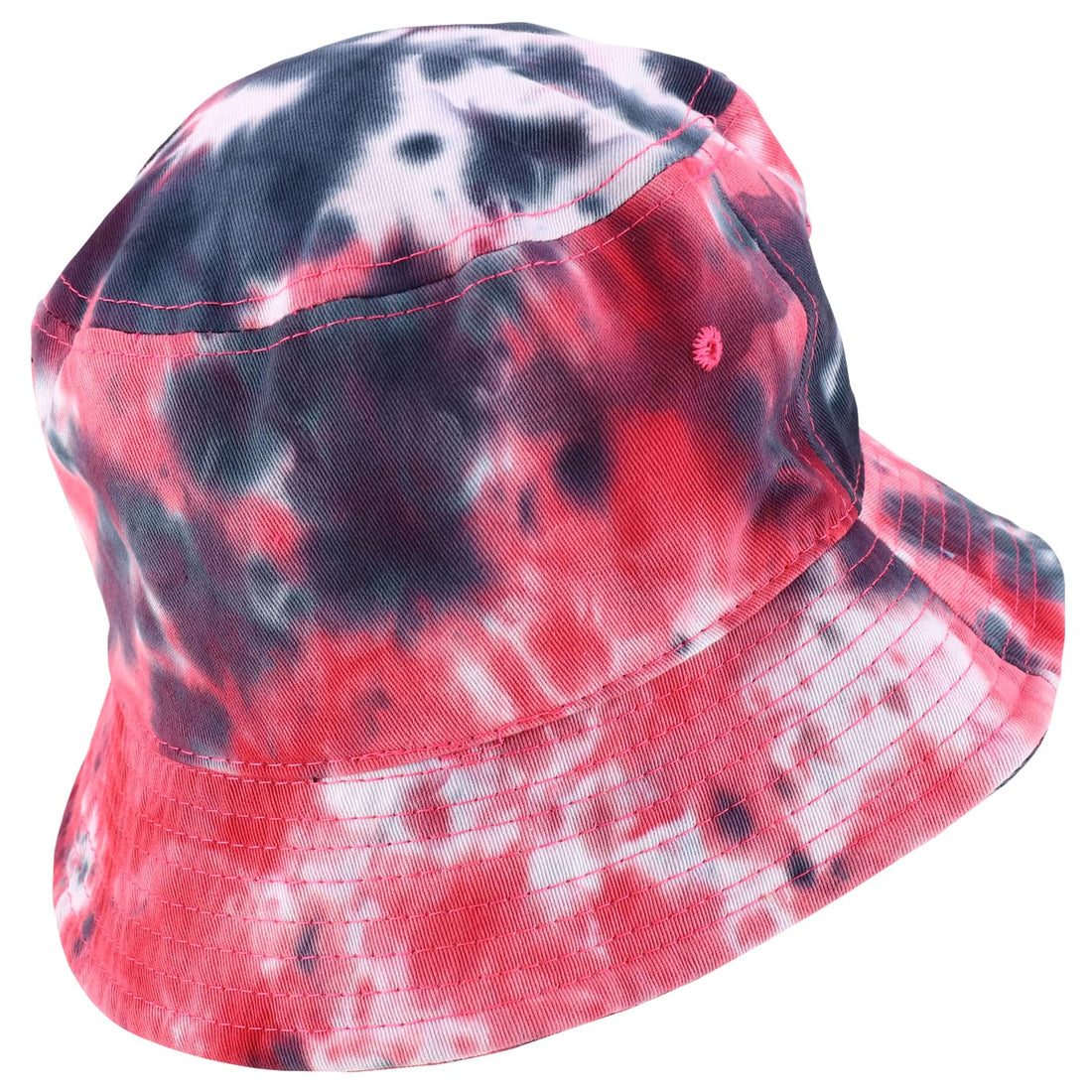 Trendy Apparel Shop Plain 100% Cotton Tie Dyed Patterned Summer Bucket Hat